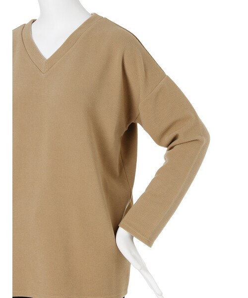 MURUA(ムルーア)の「【CASUAL】Vネックデコルテトップス(トップス・レディース・ホワイト/ブラック/ベージュ・F)」の8枚目の写真