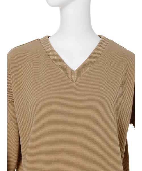 MURUA(ムルーア)の「【CASUAL】Vネックデコルテトップス(トップス・レディース・ホワイト/ブラック/ベージュ・F)」の7枚目の写真