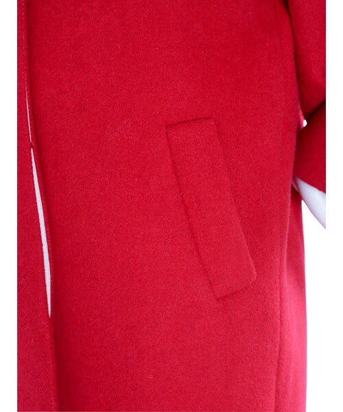 MURUA（ムルーア）の「【FEMININE】モッサウールステンカラーコート（ジャケット/アウター・レディース・ダークグレー/ブラック/レッド/キャメル）」の13枚目の写真