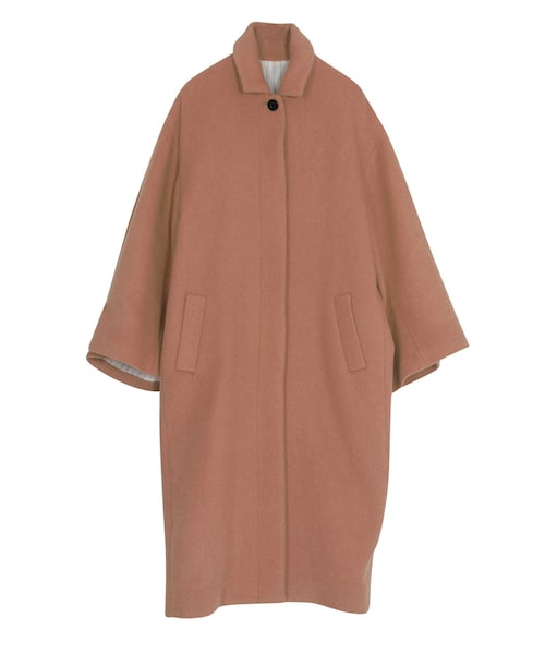 MURUA（ムルーア）の「【FEMININE】モッサウールステンカラーコート（ジャケット/アウター・レディース・ダークグレー/ブラック/レッド/キャメル）」の3枚目の写真