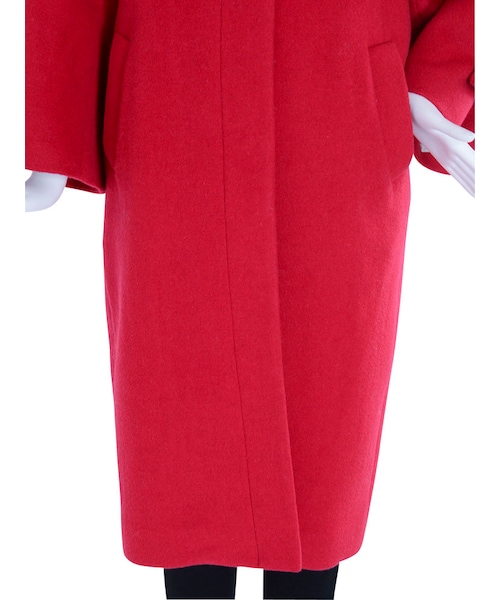 MURUA（ムルーア）の「【FEMININE】モッサウールステンカラーコート（ジャケット/アウター・レディース・ダークグレー/ブラック/レッド/キャメル）」の12枚目の写真