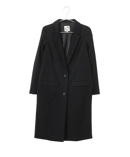 earth music&ecology（アースミュージックアンドエコロジー）の「ロングチェスターコート（ジャケット/アウター・アイボリー/グレー/ブラック/キャメル・S/M）」の2枚目の写真