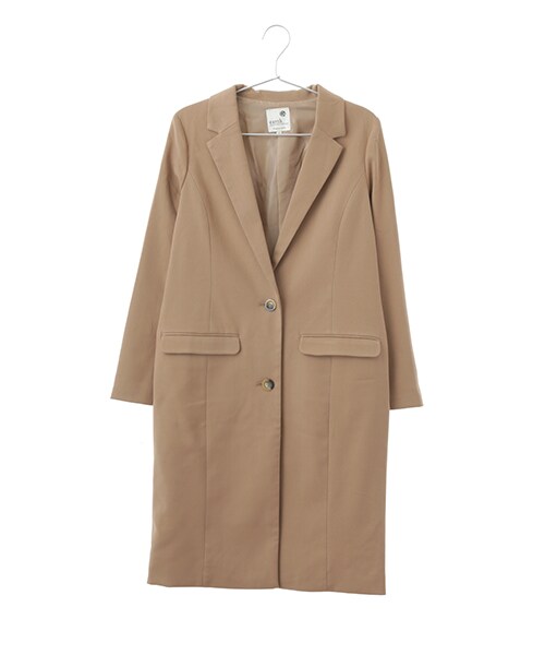 earth music&ecology（アースミュージックアンドエコロジー）の「ロングチェスターコート（ジャケット/アウター・アイボリー/グレー/ブラック/キャメル・S/M）」の5枚目の写真