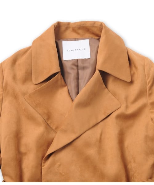 ADAM ET ROPE'（アダムエロペ）の「フェイクスエードサイドスリットコート（ジャケット/アウター・レディース・キャメル・36/38）」の4枚目の写真