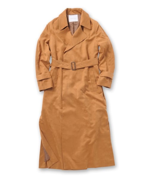 ADAM ET ROPE'（アダムエロペ）の「フェイクスエードサイドスリットコート（ジャケット/アウター・レディース・キャメル・36/38）」の2枚目の写真