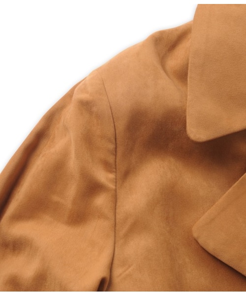 ADAM ET ROPE'（アダムエロペ）の「フェイクスエードサイドスリットコート（ジャケット/アウター・レディース・キャメル・36/38）」の5枚目の写真