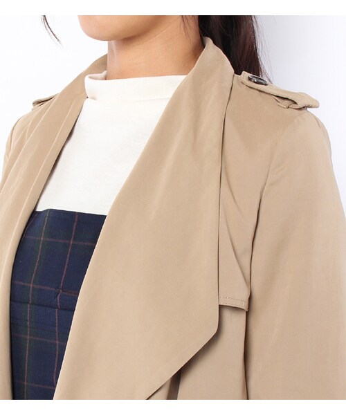 laboratory work（ラボラトリーワーク）の「ピーチ変形トレンチコート（ジャケット/アウター・レディース・ベージュ/カーキ・M）」の5枚目の写真