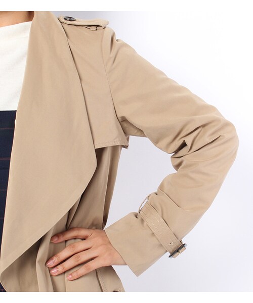 laboratory work（ラボラトリーワーク）の「ピーチ変形トレンチコート（ジャケット/アウター・レディース・ベージュ/カーキ・M）」の7枚目の写真
