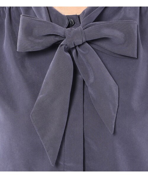 laboratory work（ラボラトリーワーク）の「ボウタイ七分袖ブラウス（トップス・レディース・ベージュ/オレンジ/ライトネイビー・M）」の10枚目の写真