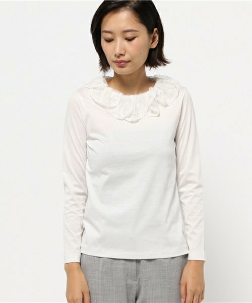 leur logette（ルルロジェッタ）の「leur logette 衿レーストップス（T 