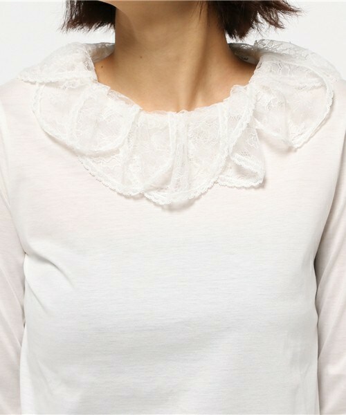 leur logette（ルルロジェッタ）の「leur logette 衿レーストップス（T 