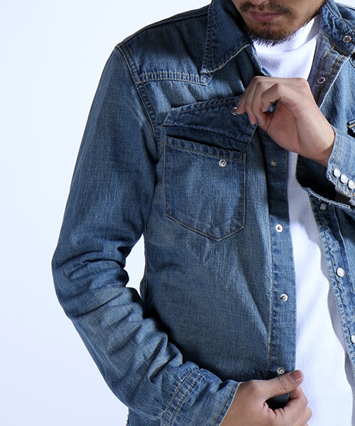 REMI RELIEF（レミレリーフ）の「デニムウエスタンノーマル（その他・メンズ・ブルー・M/L）」の6枚目の写真