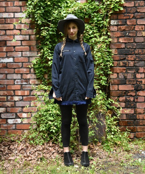 VIRGOwearworks（ヴァルゴウェアワークス）の「Fringe Mily middle shirts フリンジシャツ（トップス・メンズ・GRAY/NAVY/BLACK・2/3/4）」の14枚目の写真