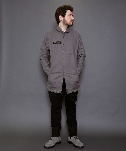 VIRGOwearworks（ヴァルゴウェアワークス）の「Fringe Mily middle shirts フリンジシャツ（トップス・メンズ・GRAY/NAVY/BLACK・2/3/4）」の10枚目の写真