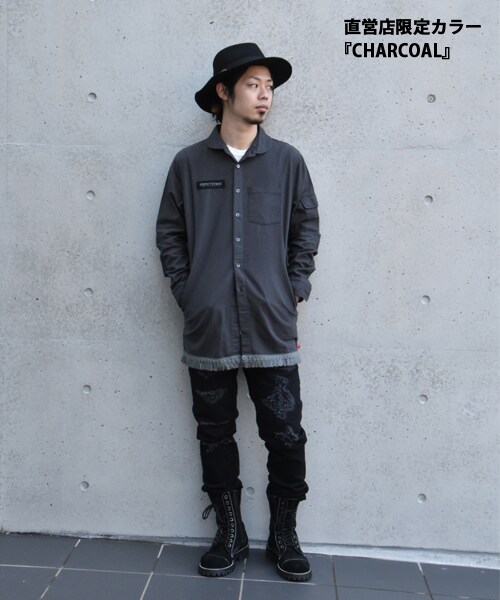 VIRGOwearworks（ヴァルゴウェアワークス）の「Fringe Mily middle shirts フリンジシャツ（トップス・メンズ・GRAY/NAVY/BLACK・2/3/4）」の12枚目の写真