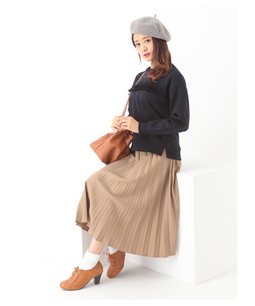 earth music&ecology（アースミュージックアンドエコロジー）の「フリンジスウェットプルオーバー（トップス・杢ホワイト/杢ライトグレー/ネイビー・F）」の10枚目の写真