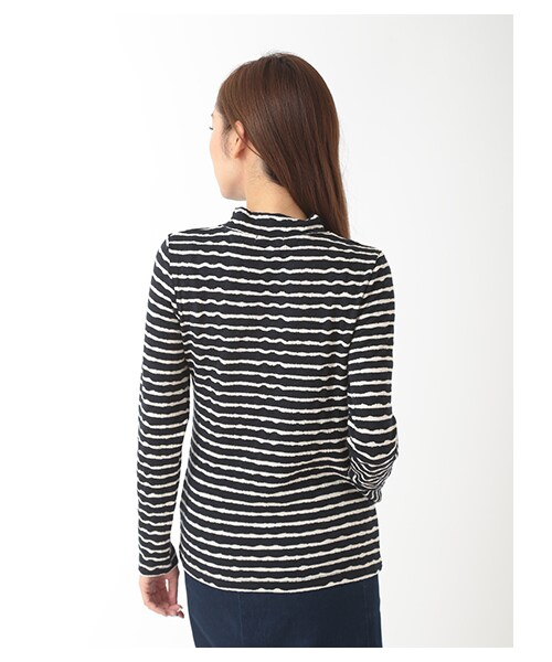 E hyphen world gallery（イーハイフンワールドギャラリー）の「ハイネックケーブルJQプルオーバー（トップス・アイボリー/オフホワイト/杢グレー/ブラック/ネイビー・F）」の8枚目の写真