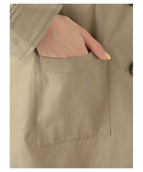 E hyphen world gallery（イーハイフンワールドギャラリー）の「ツイルショップコート（ジャケット/アウター・ブラック/ベージュ/カーキ）」の9枚目の写真
