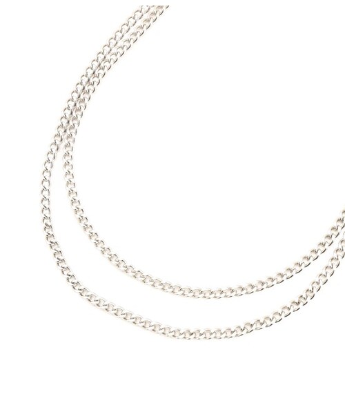 JUNRED（ジュンレッド）の「2連チェーンネックレス（アクセサリー・メンズ・ブラック/シルバー・F）」の4枚目の写真