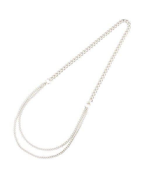 JUNRED（ジュンレッド）の「2連チェーンネックレス（アクセサリー・メンズ・ブラック/シルバー・F）」の3枚目の写真