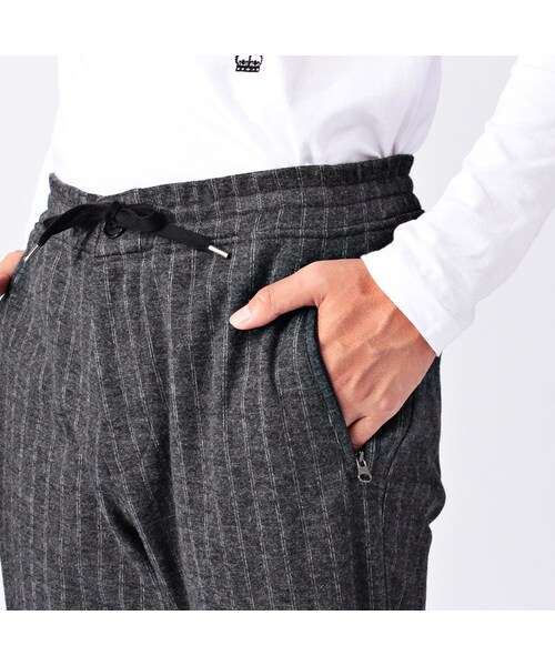 TAKEO KIKUCHI（タケオキクチ）の「コットンウールジャージーイージーパンツ（パンツ・メンズ・ライトグレー/ブルー系・M/L）」の6枚目の写真