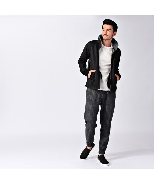 TAKEO KIKUCHI（タケオキクチ）の「コットンウールジャージーイージーパンツ（パンツ・メンズ・ライトグレー/ブルー系・M/L）」の10枚目の写真