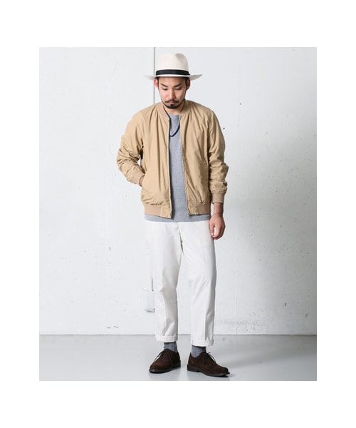 URBAN RESEARCH DOORS（アーバンリサーチドアーズ）の「タイプライターRib ブルゾン（ジャケット/アウター・メンズ・Black/Beige/Khaki・38/40）」の4枚目の写真