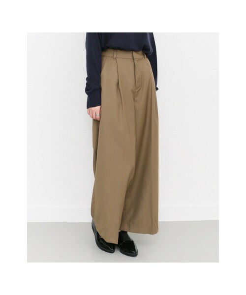 KBF(ケイビーエフ)の「ワイドワイドパンツ(パンツ・レディース・BEIGE/CHARCOAL/BLACK・one)」の8枚目の写真