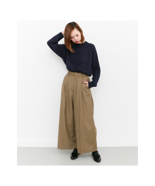 KBF(ケイビーエフ)の「ワイドワイドパンツ(パンツ・レディース・BEIGE/CHARCOAL/BLACK・one)」の9枚目の写真