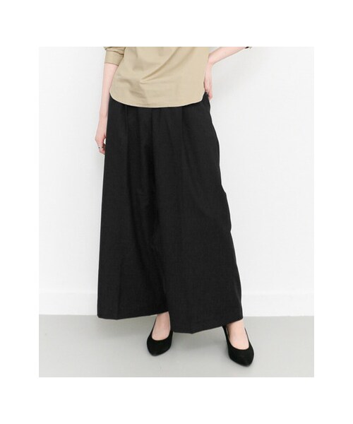 KBF(ケイビーエフ)の「ワイドワイドパンツ(パンツ・レディース・BEIGE/CHARCOAL/BLACK・one)」の4枚目の写真
