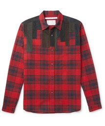 WHITE MOUNTAINEERING | White Mountaineering Patchwork-Panelled Plaid Brushed Cotton-Flannel Shirt(シャツ/ブラウス)