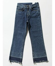 imvely | 裾配色ブーツカットデニムパンツ(デニムパンツ)