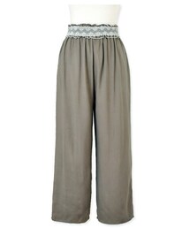 flower | shirring wide pants ～シャーリングワイドパンツ(その他パンツ)