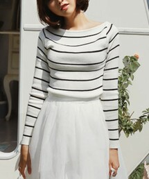 DHOLIC | ボートネックニットプルオーバー(Tシャツ/カットソー)