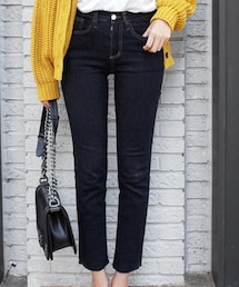 DHOLIC | カッティングディテールインディゴデニムスキニーパンツ(デニムパンツ)