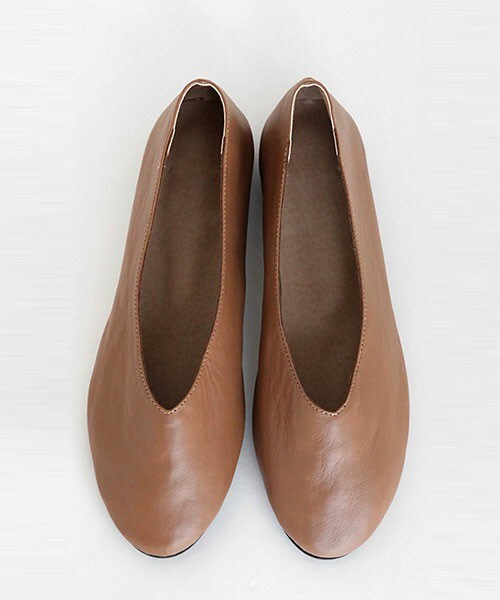 DHOLIC（ディーホリック）の「本革フラットシューズ（パンプス・レディース・クリーム/ディープミント/ブラウン/ブラック/ワイン・230/235/240/245/250）」の3枚目の写真