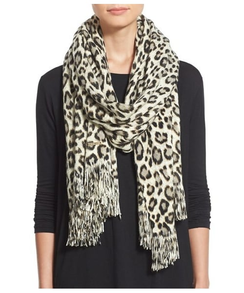 michael kors leopard scarf