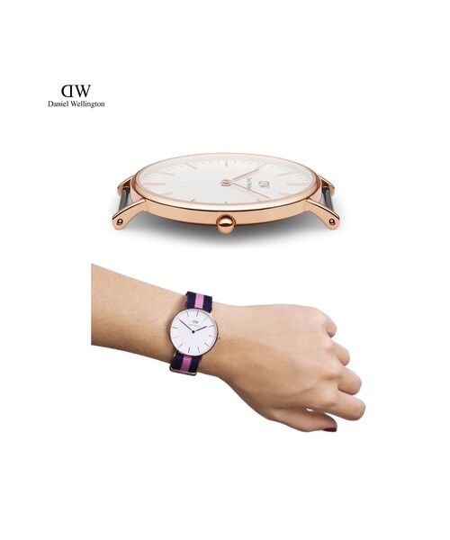Daniel Wellington(ダニエルウェリントン)の「Daniel Wellington/Lady's/36mm Rose Gold(NATO)(アナログ腕時計・レディース・その他)」の3枚目の写真