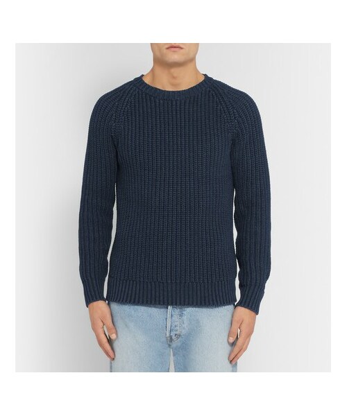 Our Legacy(アワーレガシー)の「Ribbed-Knit Cotton Sweater(その他・メンズ・Blue・XS/S/M/L/XL)」の2枚目の写真