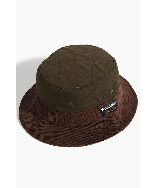 HUF(ハフ)の「Quilted Bucket Olive(帽子・メンズ・기타)」の2枚目の写真