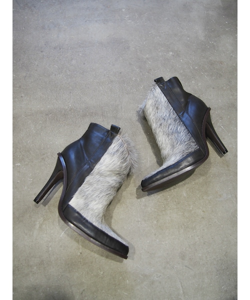 Ungrid（アングリッド）の「ハラココンビショートブーツ（シューズ・レディース・ブラック/ミックス・S/M/L）」の3枚目の写真