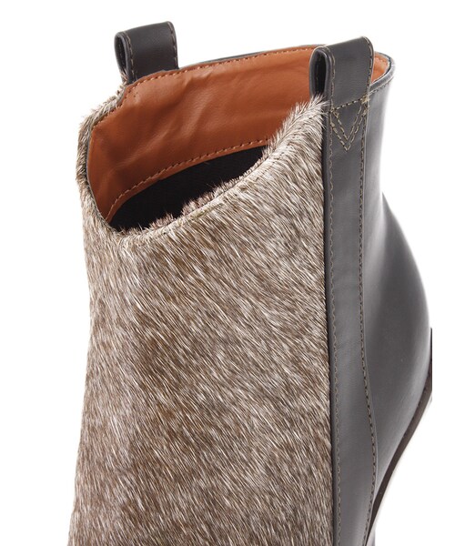 Ungrid（アングリッド）の「ハラココンビショートブーツ（シューズ・レディース・ブラック/ミックス・S/M/L）」の9枚目の写真