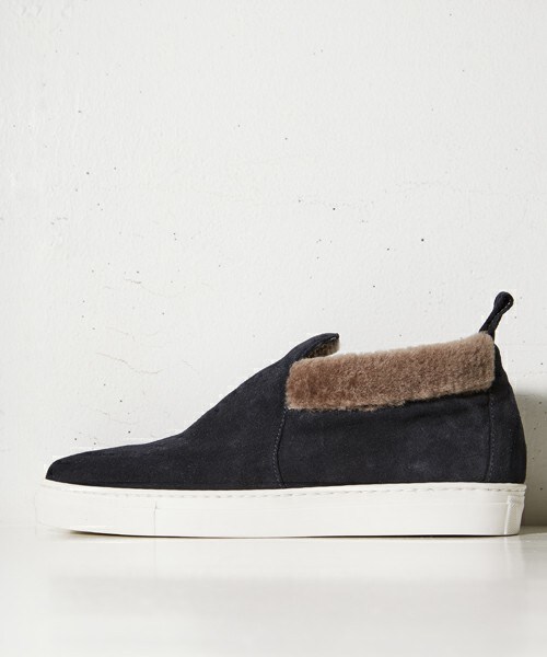 FABIO RUSCONI（ファビオルスコーニ）の「FABIO RUSCONI ボアインナースリッポン（スニーカー・レディース・グレー/ネイビー・36/37/38/39）」の2枚目の写真