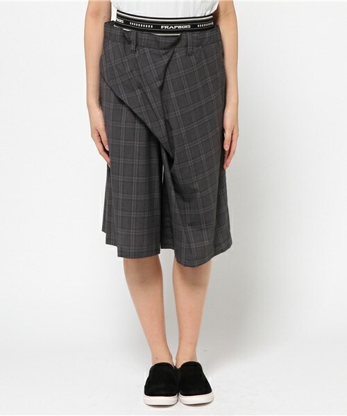 FRAPBOIS（フラボア）の「トロチェック（その他パンツ・レディース・ベージュ/チャコール・0/1）」の3枚目の写真