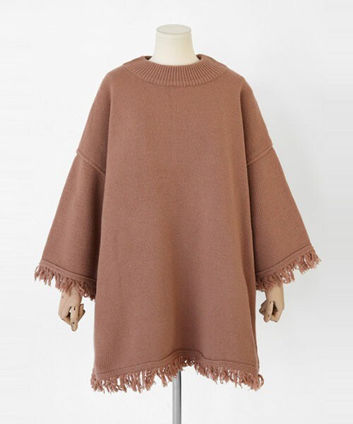 DHOLIC（ディーホリック）の「フリンジポイントルーズフィットニットワンピース（ワンピース・レディース・カーキ/グレー/ダークグリーン/ピンクベージュ/ブラウン・FREE）」の5枚目の写真