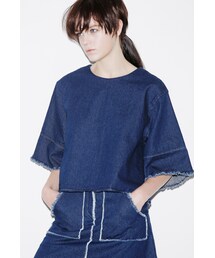 ROCKET x LUNCH | DENIM CUTTING TOP(トップス)