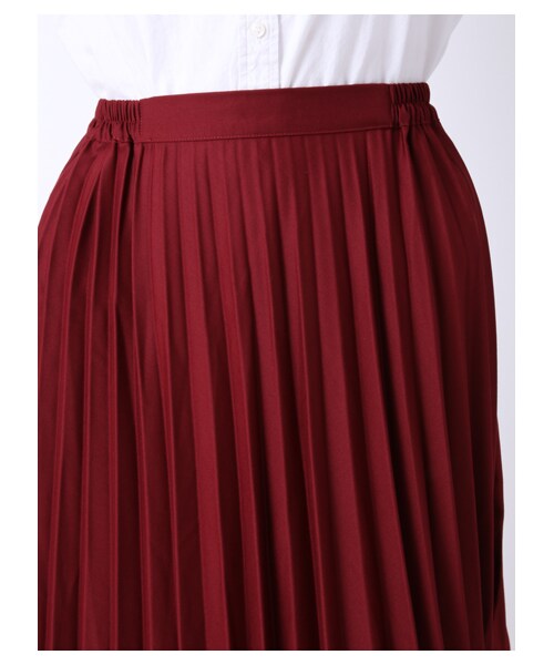 earth music&ecology（アースミュージックアンドエコロジー）の「【スキスカ！】プリーツ ミモレ（スカート・杢ライトグレー/ボルドー/キャメル/ネイビー/ダークブル・F）」の10枚目の写真