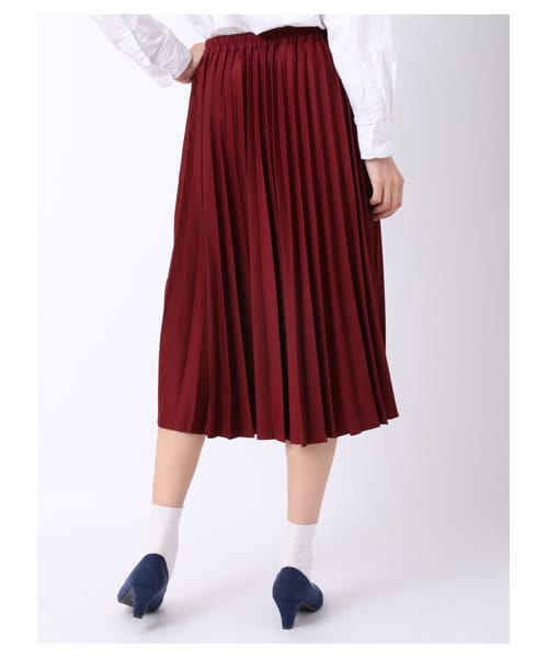 earth music&ecology（アースミュージックアンドエコロジー）の「【スキスカ！】プリーツ ミモレ（スカート・杢ライトグレー/ボルドー/キャメル/ネイビー/ダークブル・F）」の8枚目の写真