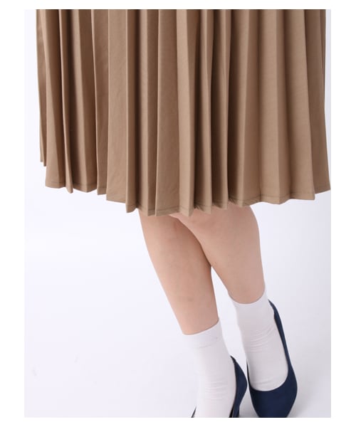 earth music&ecology（アースミュージックアンドエコロジー）の「【スキスカ！】プリーツ ミディ（スカート・杢ライトグレー/ボルドー/キャメル/ネイビー/ダークブル・F）」の10枚目の写真