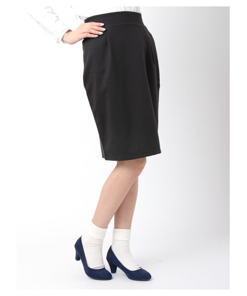 earth music&ecology（アースミュージックアンドエコロジー）の「＜WEB限定大きな・小さなサイズ＞タイトスカート（スカート・杢グレー/ブラック/ボルドー/カーキ/ダークグリーン・XS/L）」の3枚目の写真